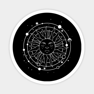 cool magical tarot card moon phases Magnet